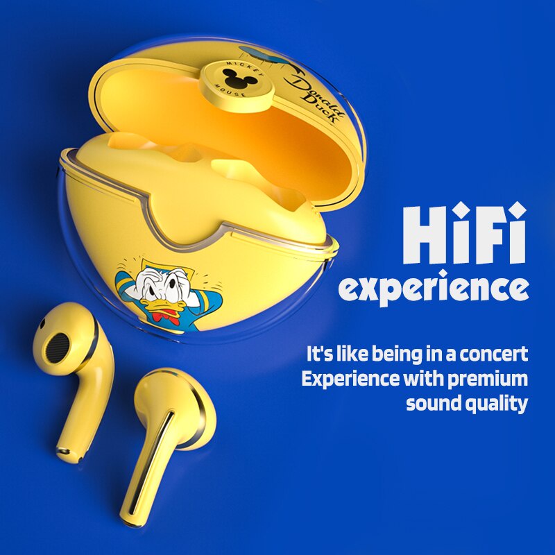 Tai Nghe Nhét Tai Bluetooth Không Dây Giảm Tiếng Ồn Có Micro Hình Chuột Mickey Disney