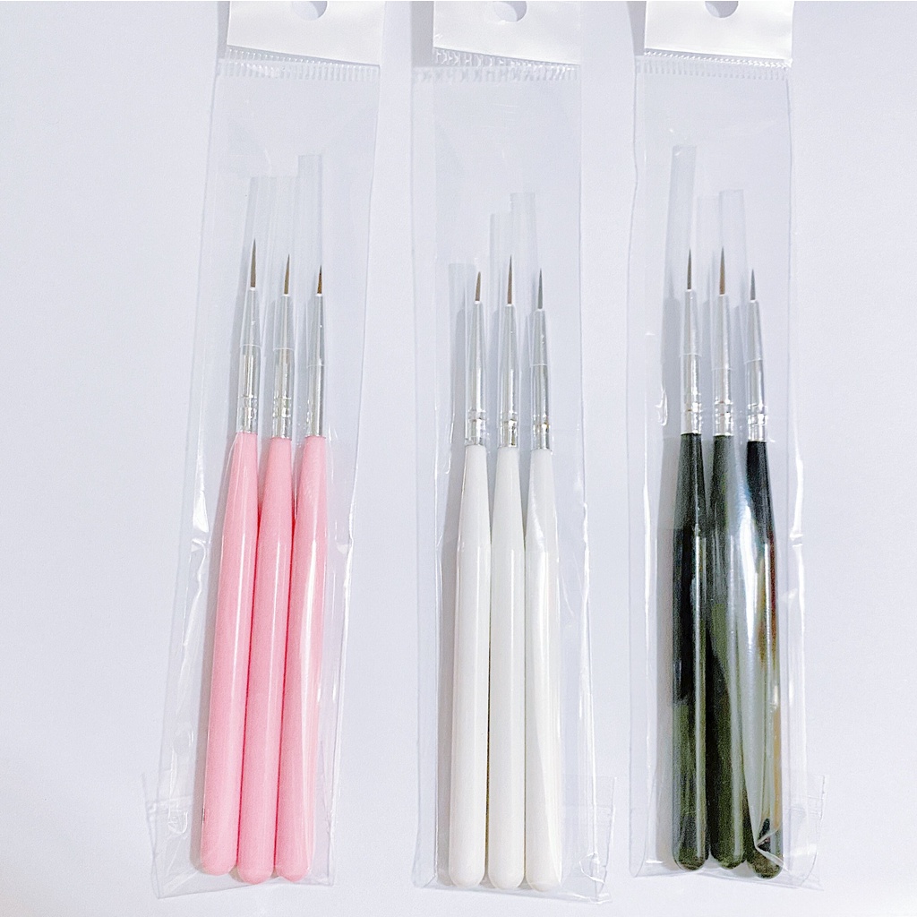Set 3 Cọ Vẽ Trang Trí Móng Tay Nghệ Thuật