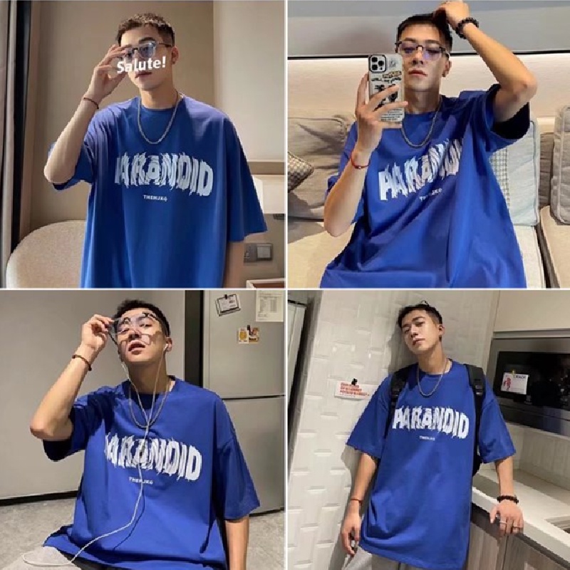 Áo Thun Tay Ngắn Dáng Rộng In Chữ Phong Cách Hip Hop Nhật Hàn Thời Trang Mùa Hè Cho Nam Giới Size M-8XL