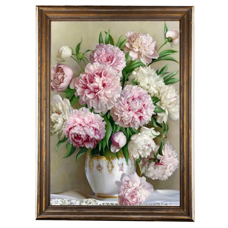 Bộ tranh đính đá tự làm hình lọ hoa 5D dùng trang trí | BigBuy360 - bigbuy360.vn