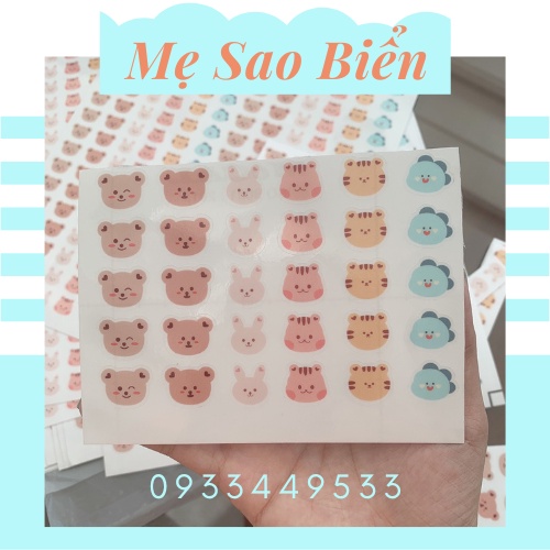 Sticker in nhiệt dán bình sữa, đồ dùng cho bé chống nước