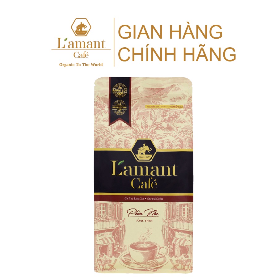 Cà phê rang xay pha Phin Nhẹ 500gr - L'amant Café phin nhẹ