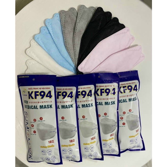Khẩu trang kf94 Sumi Mask đủ màu mua nhiều được giá sỉ *Freeship* đảm bảo chất lượng 4 lớp