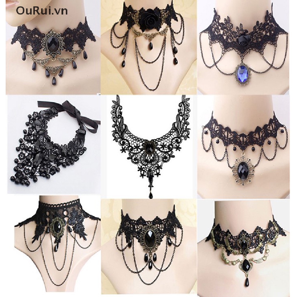 1 Vòng Cổ choker Phong Cách Gohic Cổ Điển