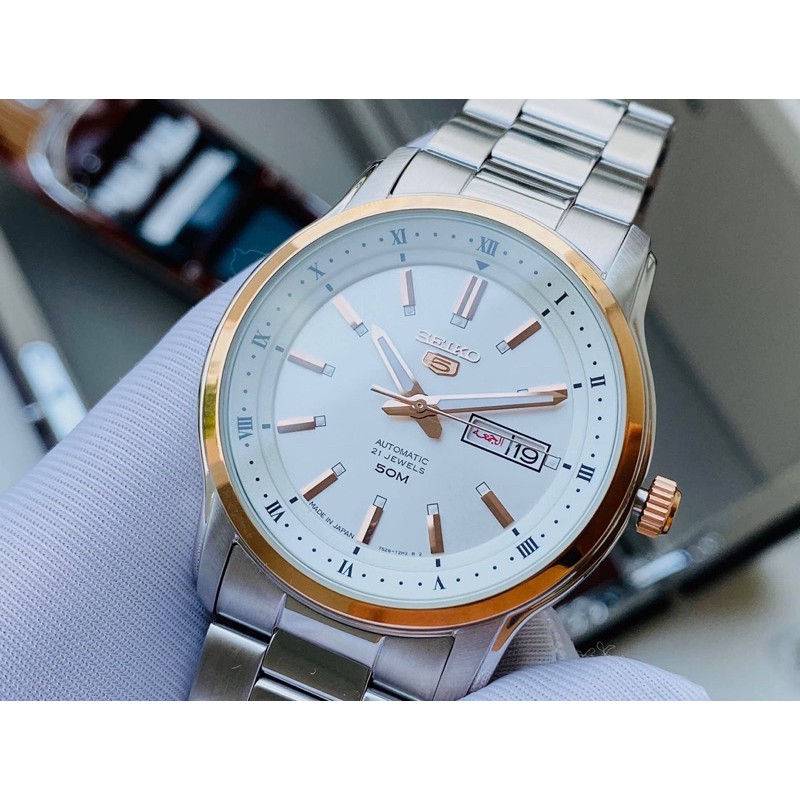 Đồng hồ nam dây thép Seiko 5 Automatic SNKP12J1