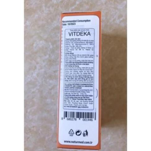 Vitdeka Spray dạng xịt bổ sung vitamin D3+K2 cho trẻ 10ml