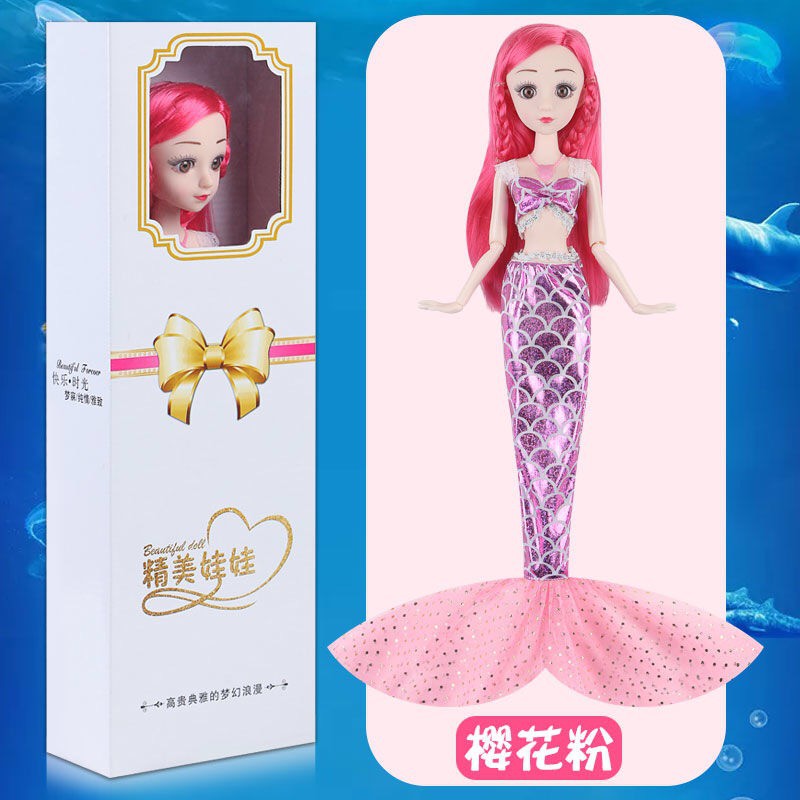 Bộ Đồ Chơi Búp Bê Barbie Nàng Tiên Cá Có Nhạc Và Đèn Xinh Xắn Cho Bé