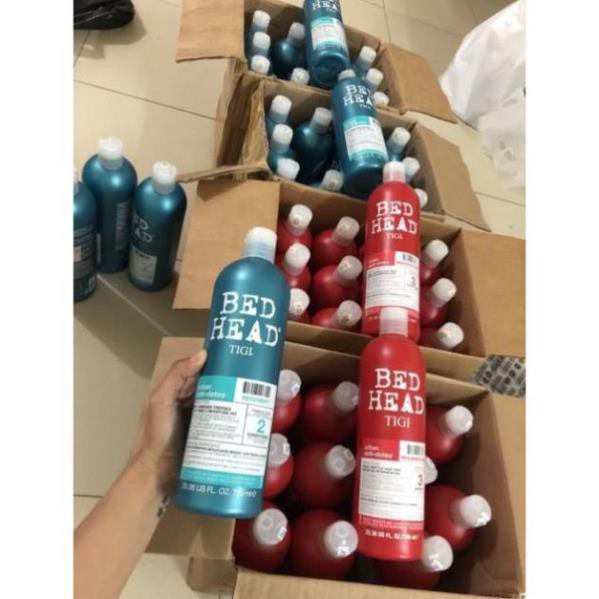 Dầu gội dưỡng ẩm phục hồi tóc hư tổn khô sơ, siêu mềm mượt cặp gội xả TIGI BED HEAD chính hãng 750ml - 970ml
