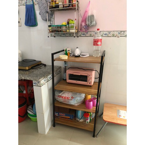 Kệ Lò Vi Sóng 4 Tầng Gỗ MDF Chất Lượng Cao Khung Sắt Sơn Tĩnh Điện | BigBuy360 - bigbuy360.vn