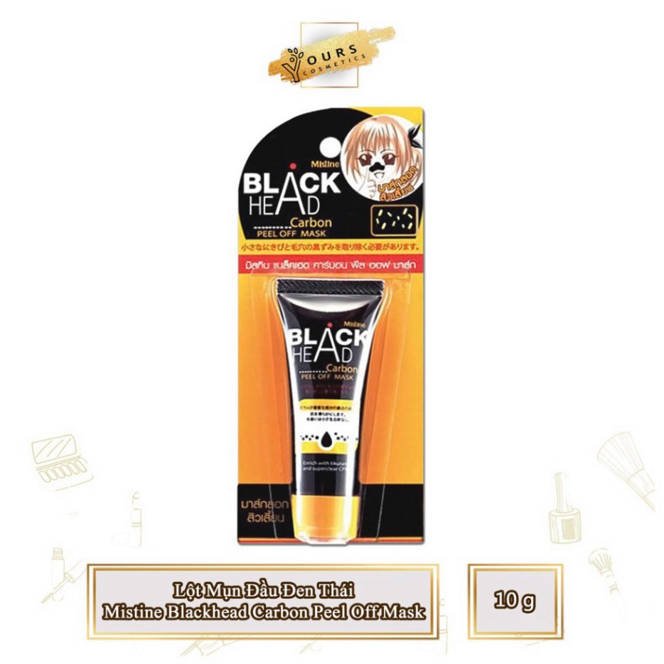 [Auth Thái] Lột Mụn Đầu Đen Thái Mistine Blackhead Carbon Peel Off Mask - Gel Lột Mụn Đầu Đen Blackhead Mistine US