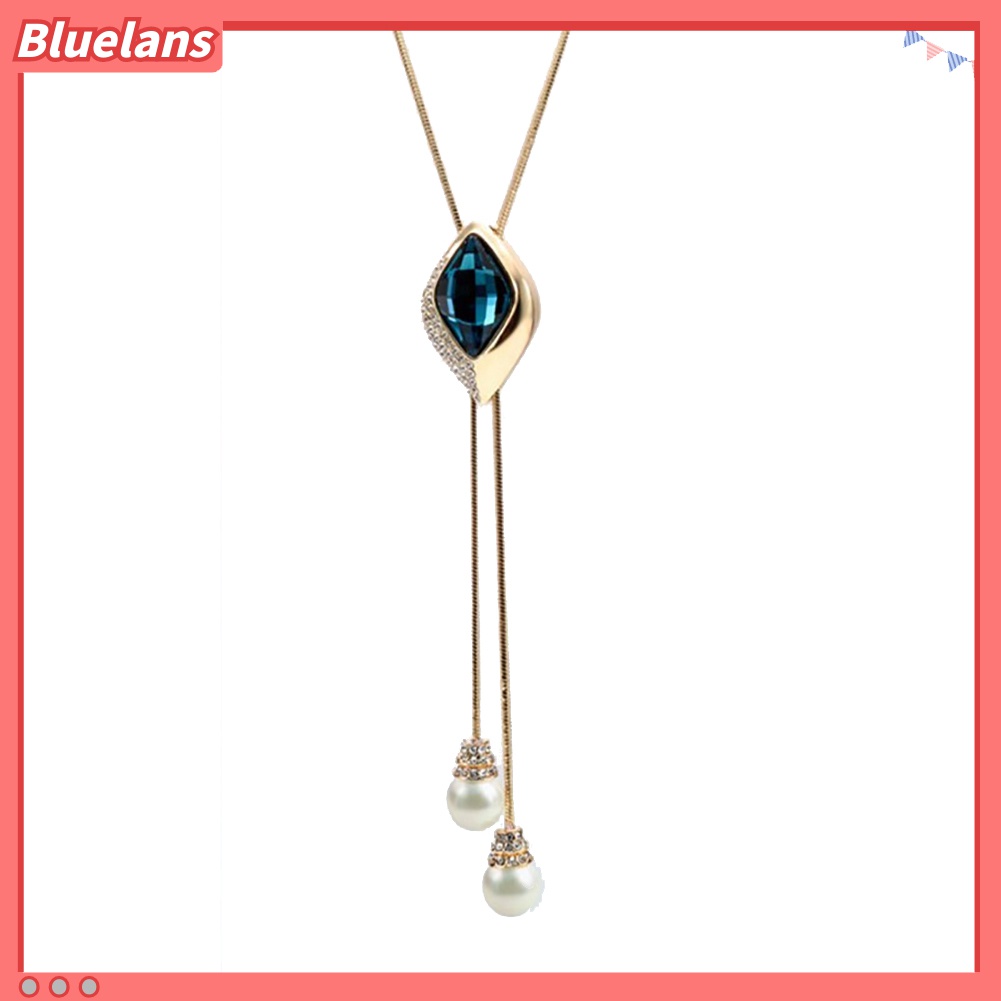 Vòng cổ Mặt Đính Đá Và Ngọc Trai Nhân Tạo Thời Trang