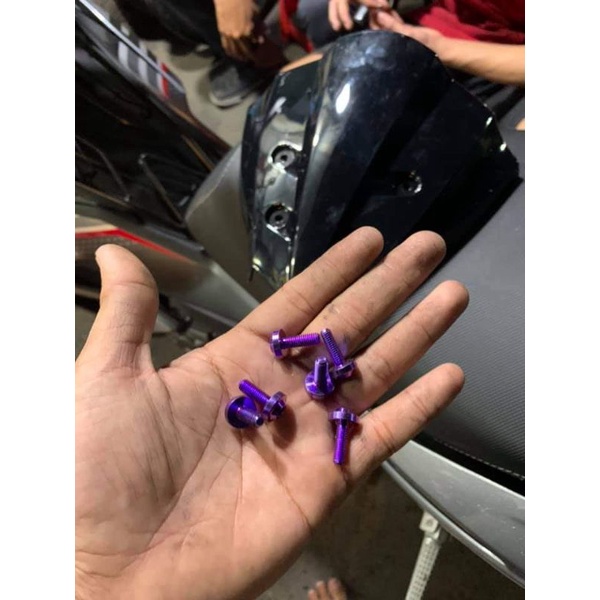 Ốc titan 5ly15 gắn mão và đồng hồ winner x