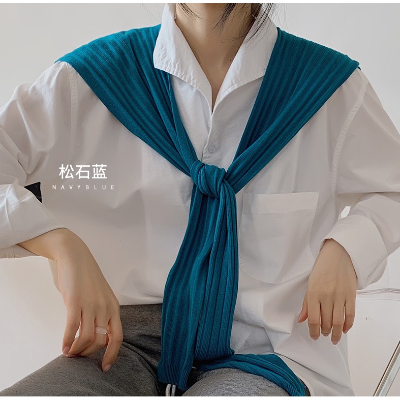 Khăn choàng cổ đan len áo phong cách Hàn Quốc