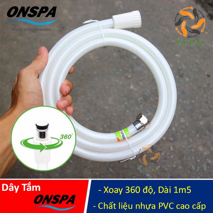 Dây tắm Cao Cấp PVC xoay 360 độ ONSPA dài 1m5 không bị xoắn, không bị nứt ( Made in Viet Nam ) - LICLAC