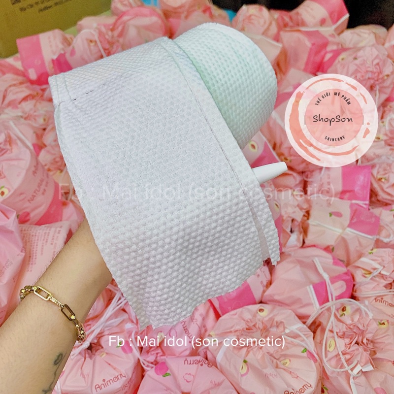 Khăn tẩy trang cuộn túi ANIMERRY COTTON sẵn hàng