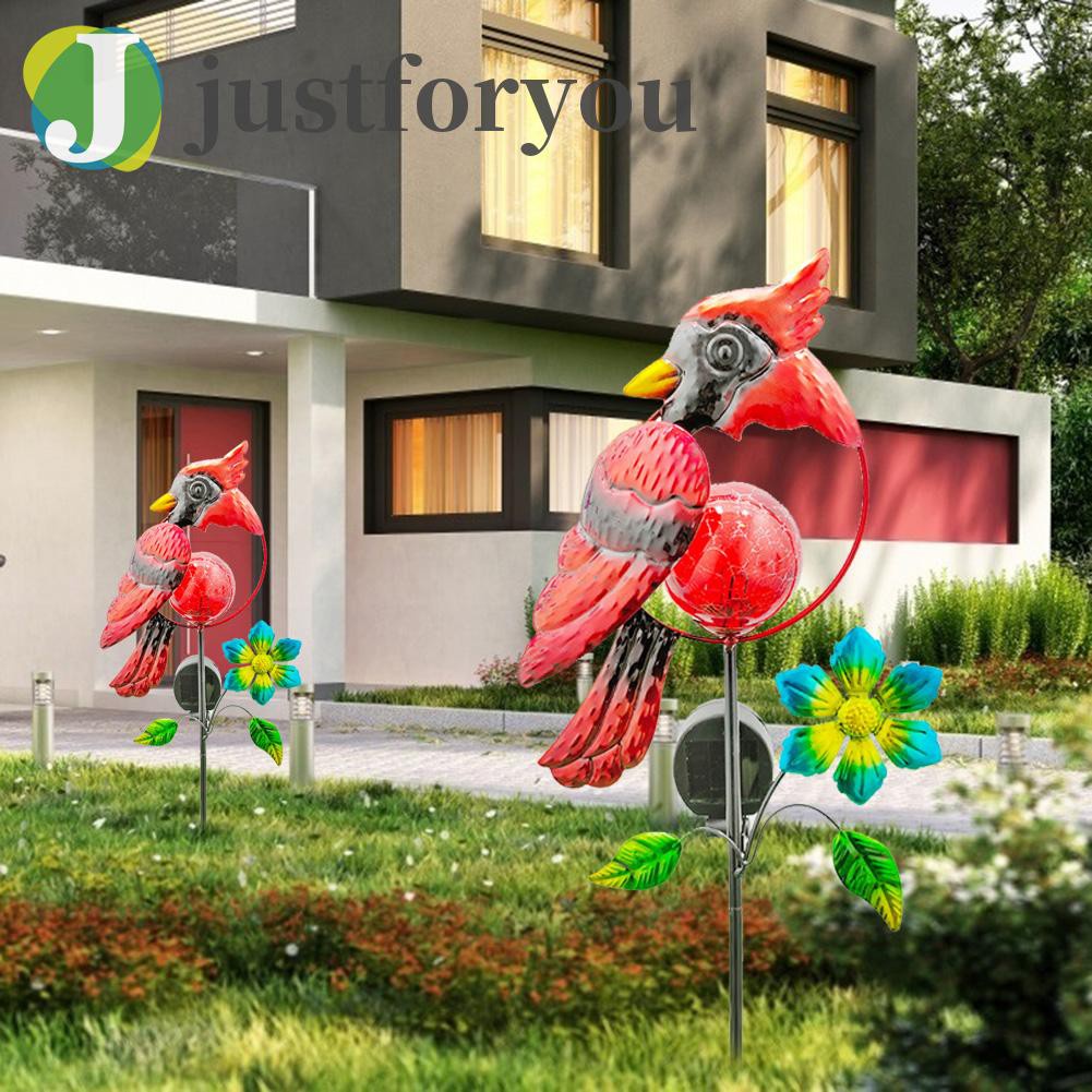 2 Đèn Led Năng Lượng Mặt Trời Hình Chim Công Trang Trí Sân Vườn Nghệ Thuật