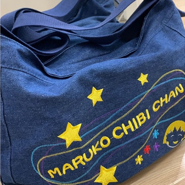 Túi Xách Tote Vải Denim Thêu Hình Cherry Phong Cách Mới 2022