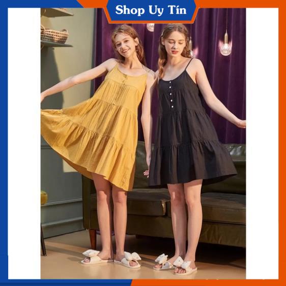 [Hàng Cao Cấp] -  Đầm 2 Dây Mặc Nhà Dáng Xòe | BigBuy360 - bigbuy360.vn