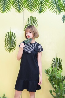 FREESHIP - HÌNH THẬT - CÓ SIZE LỚN - SET YẾM ĐUÔI CÁ MÀU ĐEN