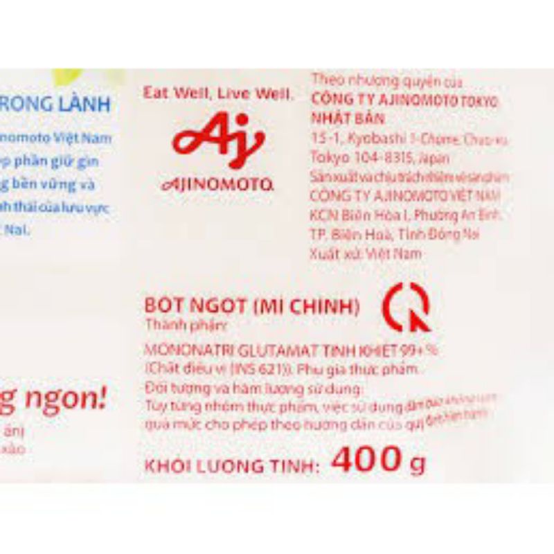 bột ngọt Ajinomoto 400g