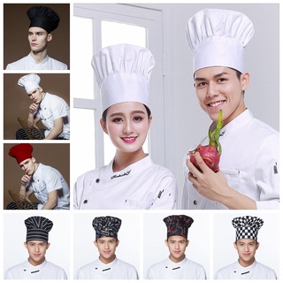 Mũ đầu bếp khách sạn nhà hàng bồi bàn nhà bếp top mũ có thể điều chỉnh mũ làm việc cửa hàng bánh unisex mũ đầu bếp