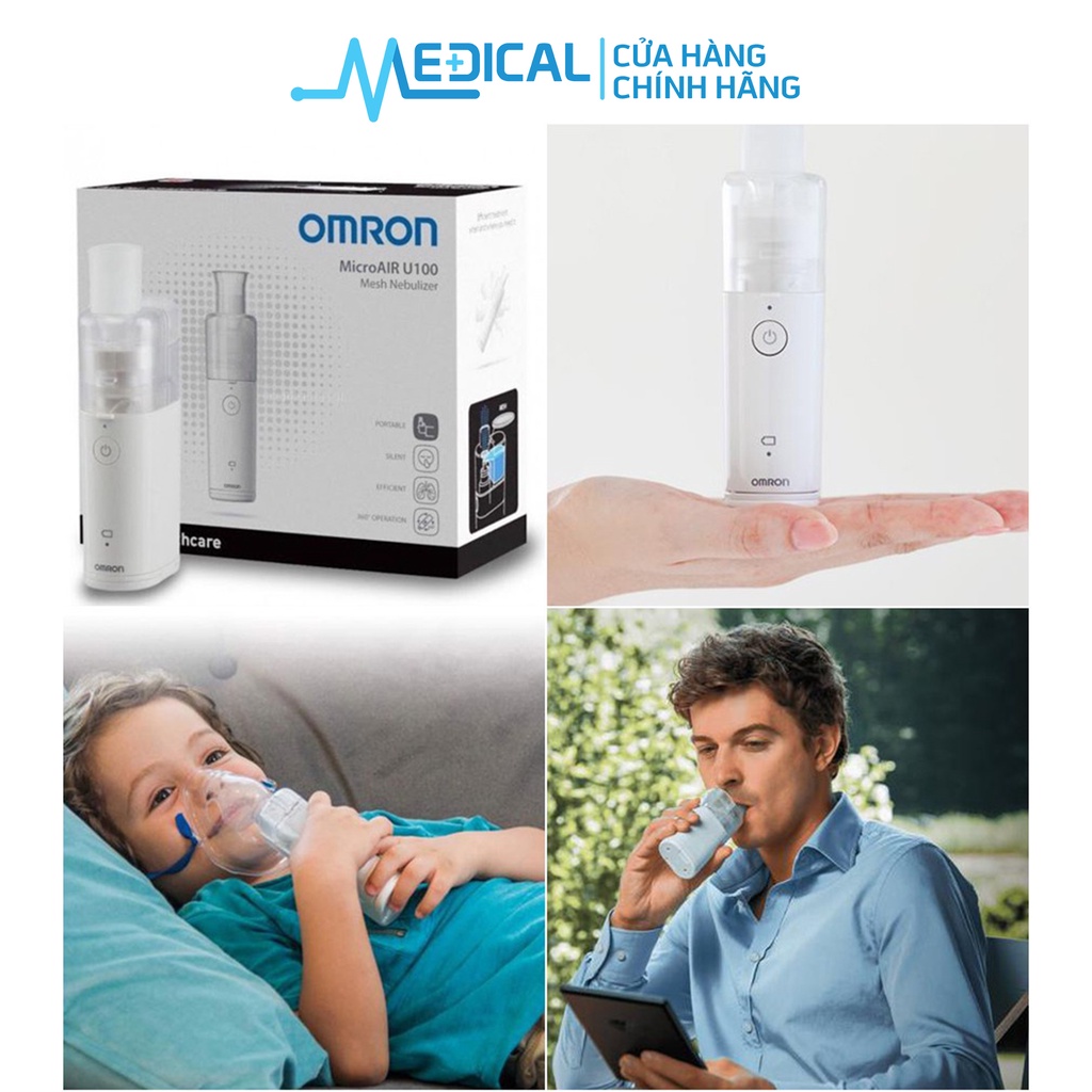 Máy xông mũi họng khí dung siêu âm cao cấp OMRON NE-U100 bảo hành 2 năm chính hãng - MEDICAL