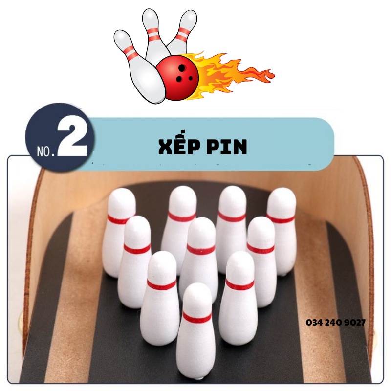 Bộ Đồ Chơi Bowling mini Bằng Gỗ Cao Cấp Cho Bé