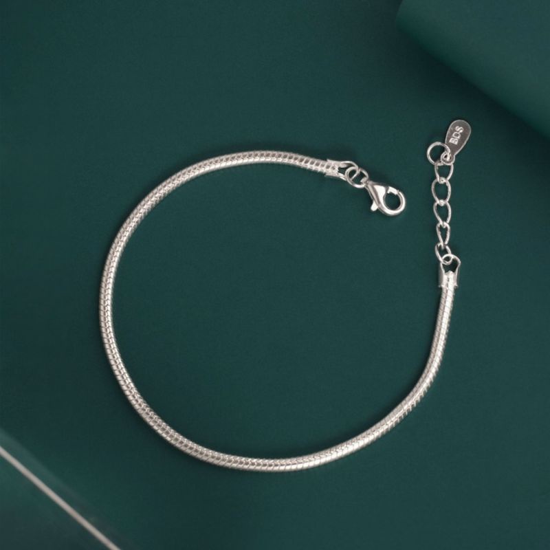 Lắc tay bạc trơn basic 🌼YN JEWELRY