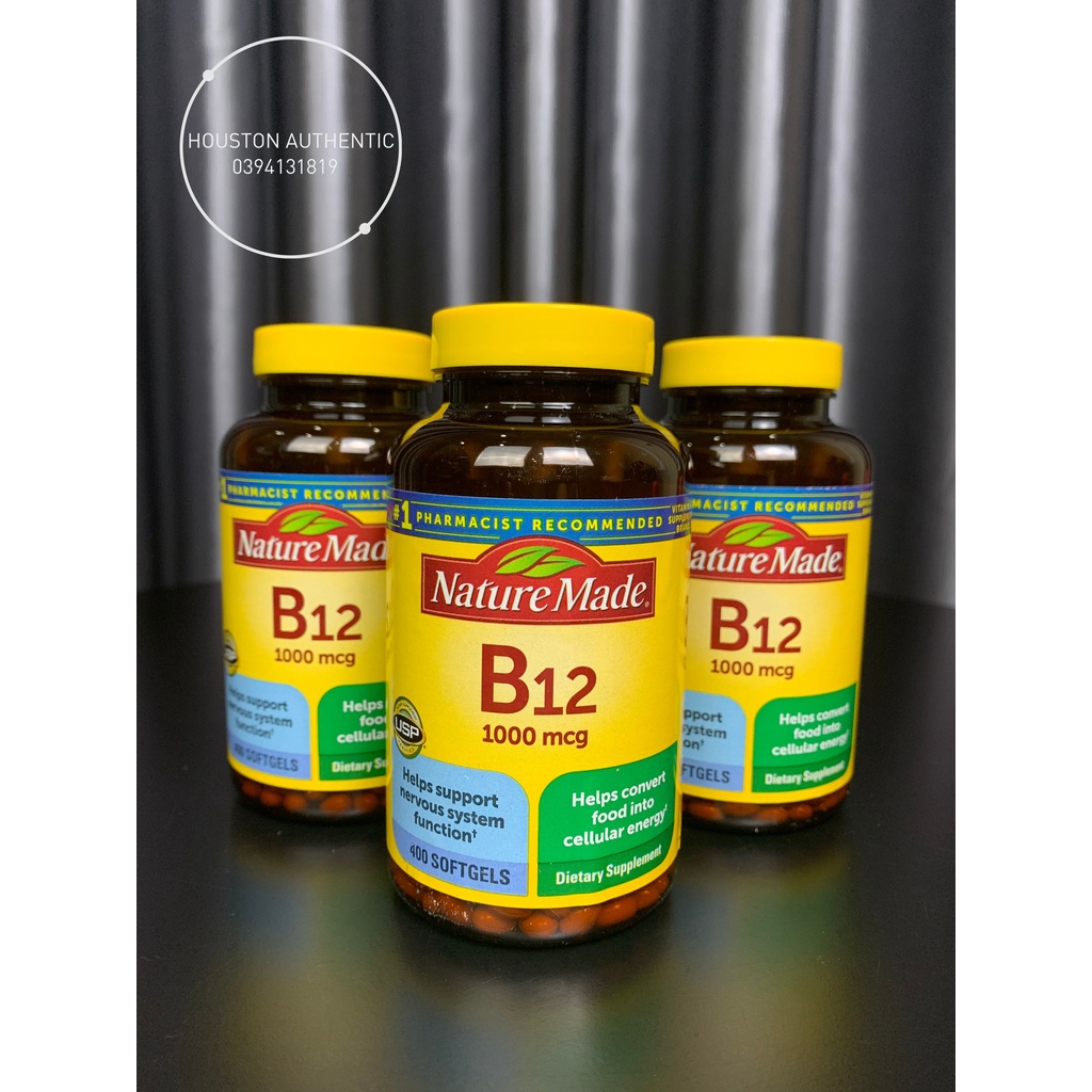 Viên uống Bổ Sung Vitamin B12 Nature Made 1000mcg - 400 viên _ Live mua tại Mỹ
