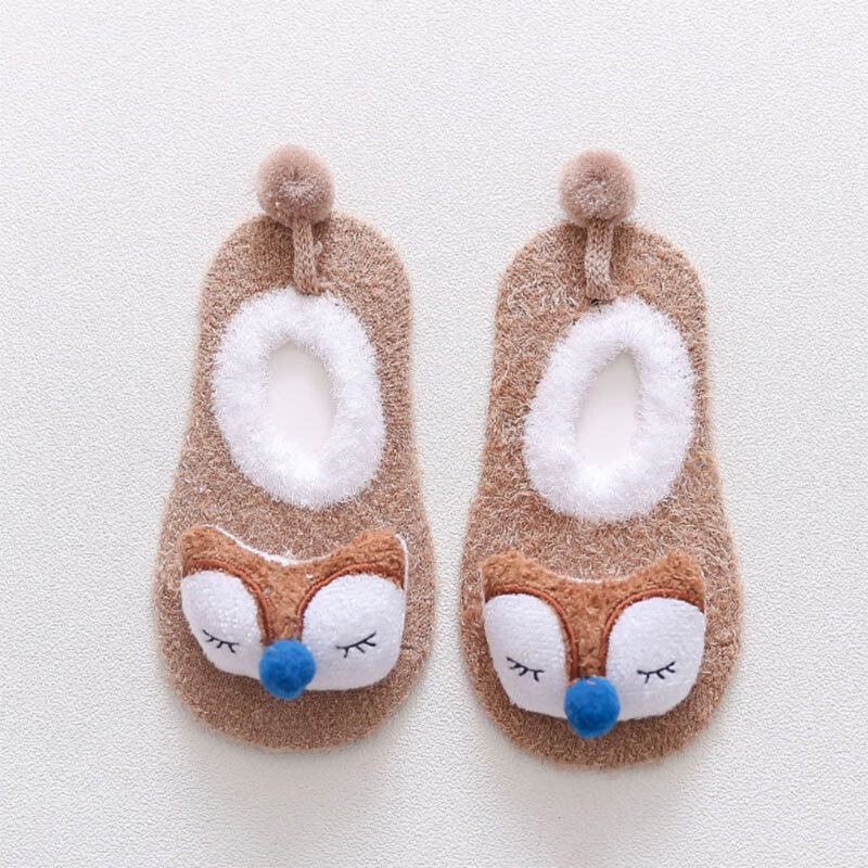 Vớ cotton chống trượt thiết kế hoạt hình đáng yêu dành cho trẻ sơ sinh từ 0-2 tuổi