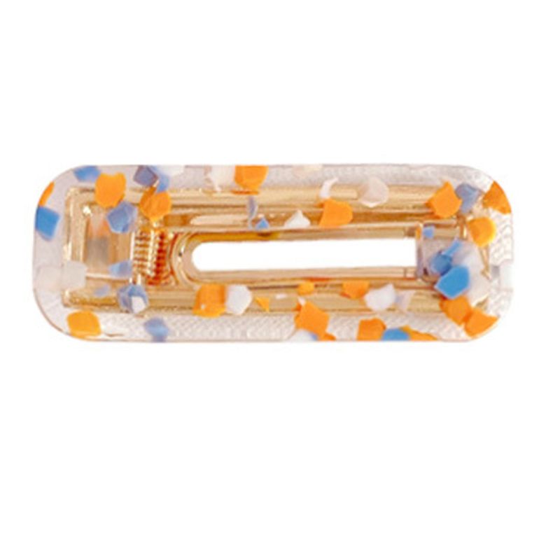 Kẹp Tóc Hình Chữ Nhật BB Acetic Acid Màu Sáng Ngọt Ngào Trong Suốt Kiểu Nhật Bản Cho Bạn Gái