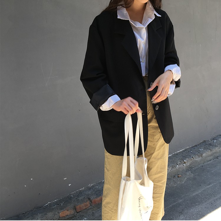 (ORDER) Áo blazer trơn mùa thu form rộng | BigBuy360 - bigbuy360.vn