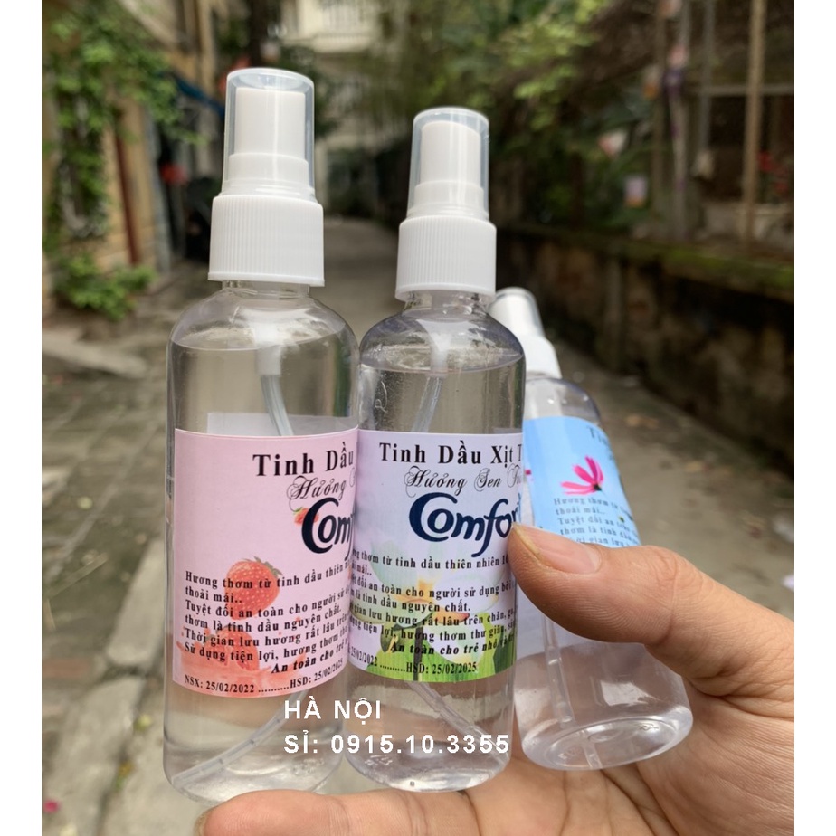 Tinh dầu, Xịt thơm quần áo Comfort 100ml khử mùi hôi, ẩm mốc