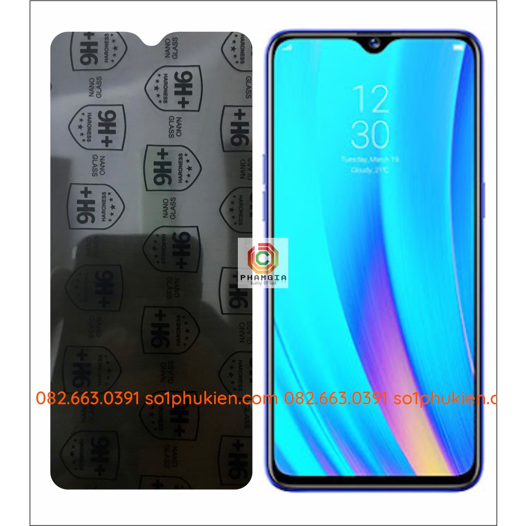 Dán cường lực chống nhìn trộm Realme C1 / C2 / C3 / 1 / 2 / 3 / 3 pro / 2 pro / U1 dẻo nano
