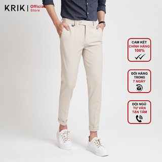 Quần Tây Âu Nam Cao Cấp Local Brand KRIK Dáng Hàn Quốc Côn Mềm Mịn Không Bai Xù Xắn Gấu QA1719