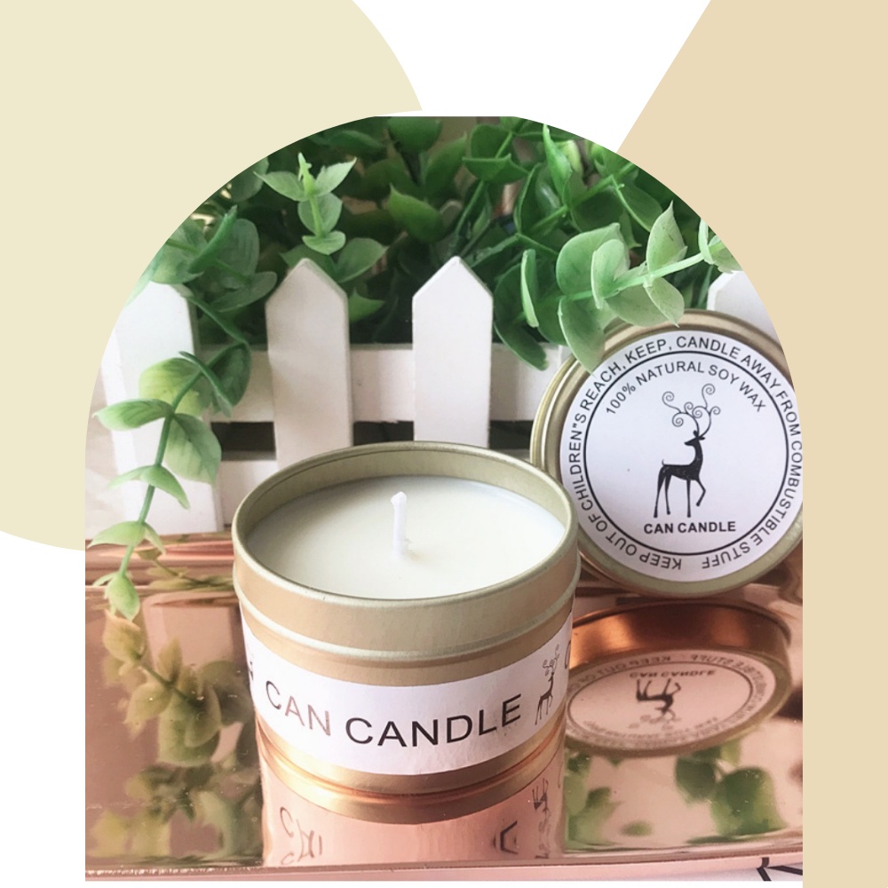 Nến Thơm Can Candle Hộp Thiếc Thư Giãn Khử Mùi Vintage