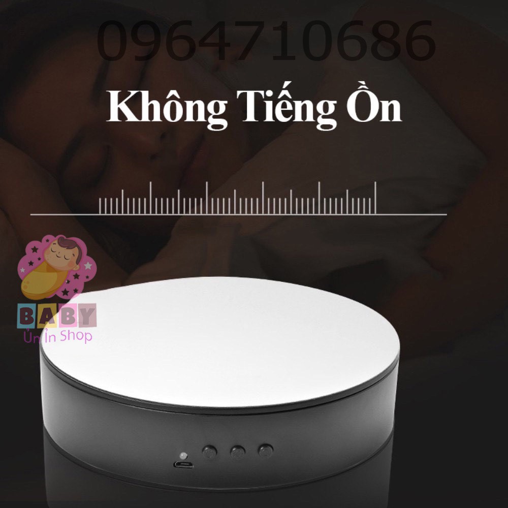 ĐẾ XOAY TỰ ĐỘNG 360 ĐỘ ĐƯỜNG KÍNH 20CM CHỊU LỰC 3KG HỖ TRỢ CHỤP ẢNH SẢN PHẨM - SẠC USB - BẢO HÀNH CHÍNH HÃNG