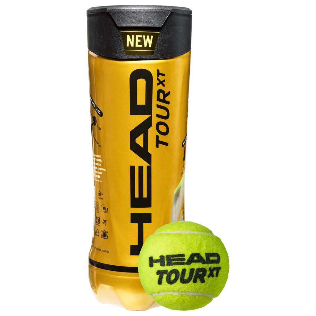 Thùng bóng tennis HEAD TOUR XT cao cấp (Loại 3 banh/hộp, Loại 4 banh/hộp)