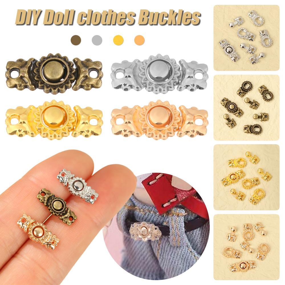 Set 4 Khóa Thắt Lưng 15mm Bằng Kim Loại Dành Cho Búp Bê