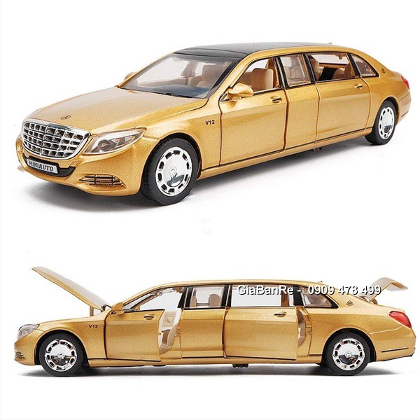 XE MÔ HÌNH KIM LOẠI TỈ LỆ 1 32 - KIỂU DÁNG MERCEDES S600 PULLMAN - 9824.2