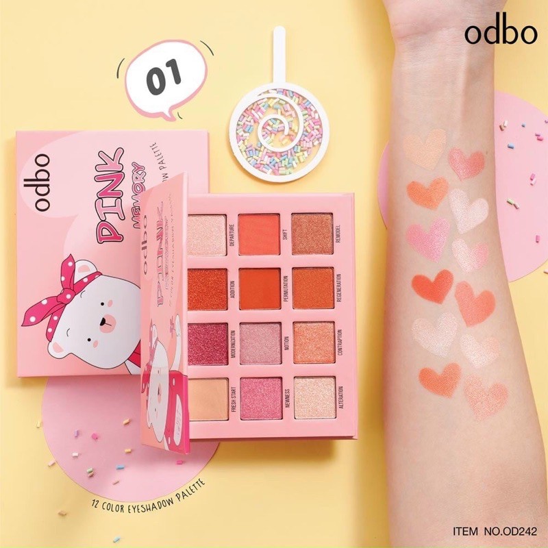 Bảng phấn mắt 12 Ô ODBO PINK