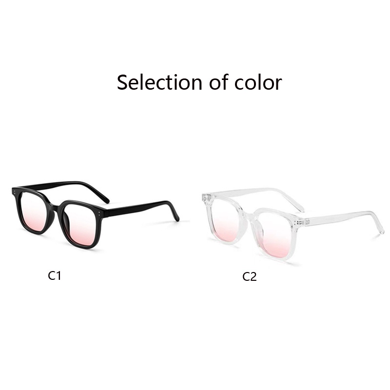 Kính Mát Gọng Vuông Trong Suốt Chống Tia UV Phong Cách Hàn Quốc Thời Trang Cho Nữ