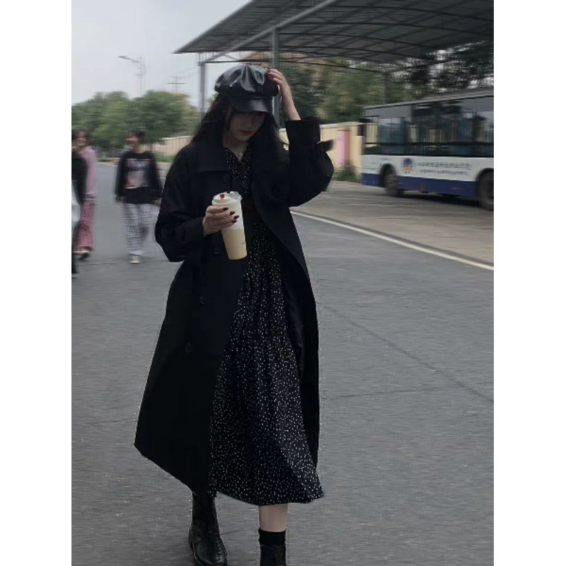 (Có Sẵn) Áo khoác măng tô dáng dài (Kèm Ảnh Thật) | BigBuy360 - bigbuy360.vn