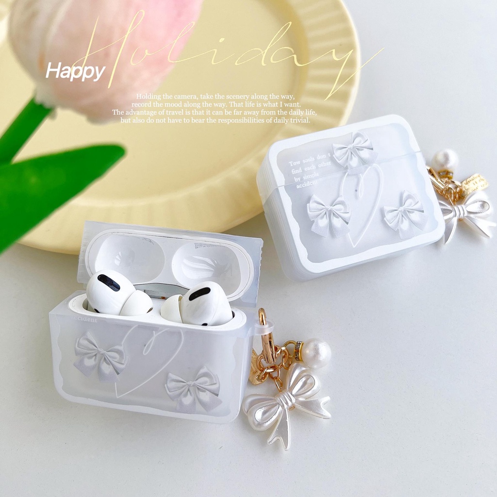 Vỏ Bảo Vệ Hộp Sạc Tai Nghe Bluetooth AirPods 1 2 pro 3 2021 gen3 Bằng Silicon TPU Mềm Hình Bướm Đơn Giản