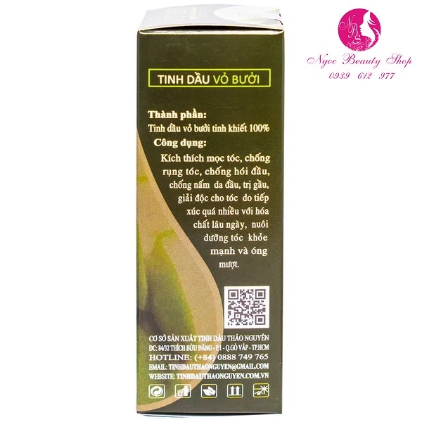 Tinh dầu vỏ bưởi nguyên chất Thảo Nguyên 100% tự nhiên