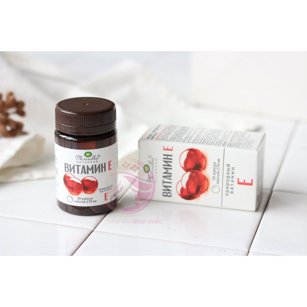 [Mã FMCGLOC giảm 5% đơn 250K] [Thanh lý] Vitamin E Đỏ Mirrolla 270mg Hộp 30 Viên Của Nga | BigBuy360 - bigbuy360.vn