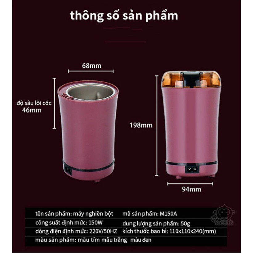 Máy Nghiền Đồ Khô tích điện Xay Các Loại Hạt,Ngũ Cốc Cafe Gạo Nếp Siêu Tốc - Máy Say Hạt Siêu Tốc