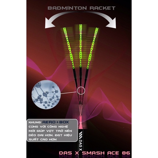 Vợt Cầu Lông Chính Hãng DAS X SMASH ACE 86