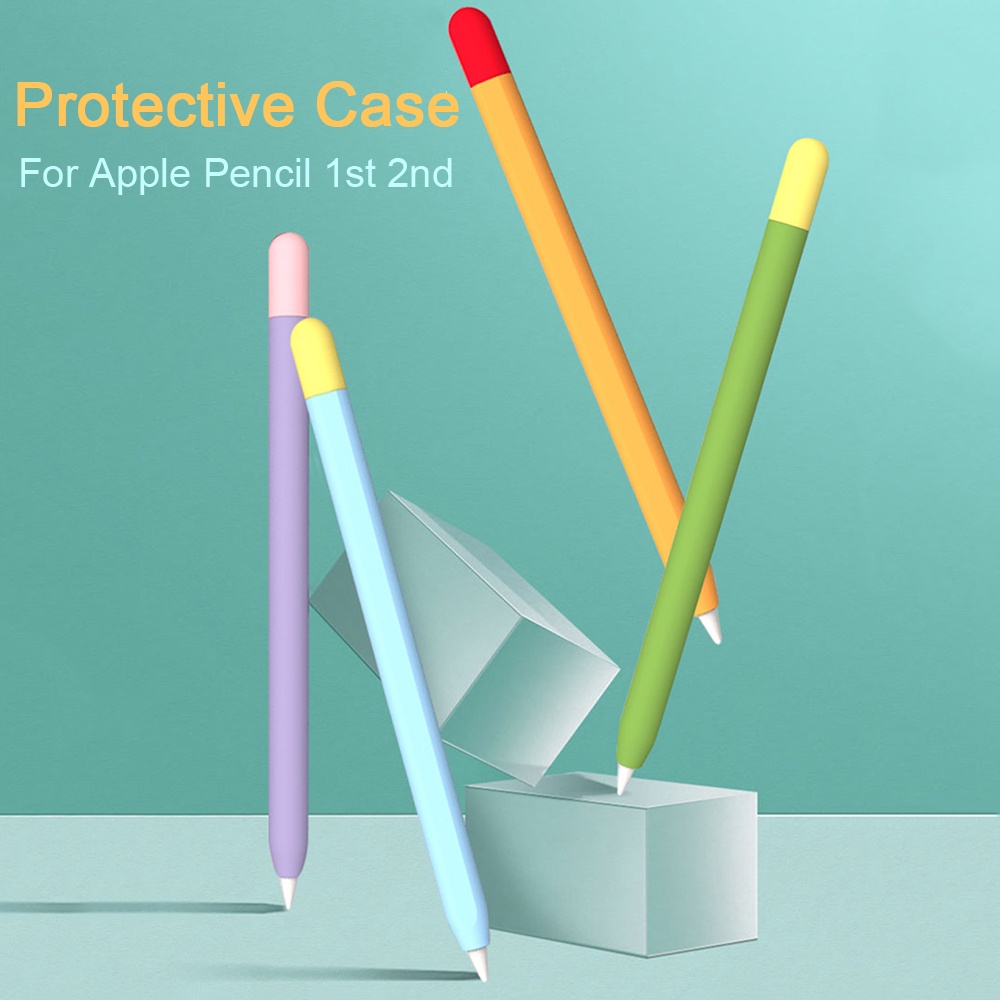 Vỏ Silicon Mềm Màu Tương Phản Bảo Vệ Bút Cảm Ứng Apple Pencil 2nd 1st