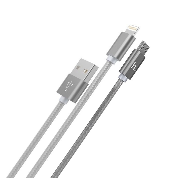 [Dây cáp sạc] - Sạc hoco X2 2 trong 1 - 2 đầu Micro và Lighting loại 1m chính hãng